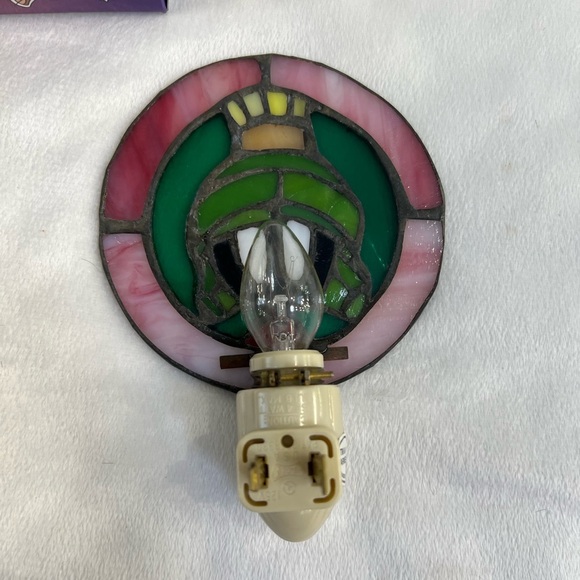 Vintage Marvin The Martian Inspired Stained Glass Night Light NIP 1996 NEW - Picture 5 of 14